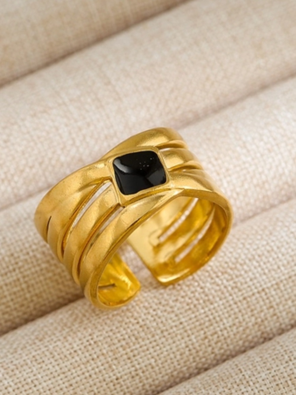 18k Gold-Plated Adjustable Ring